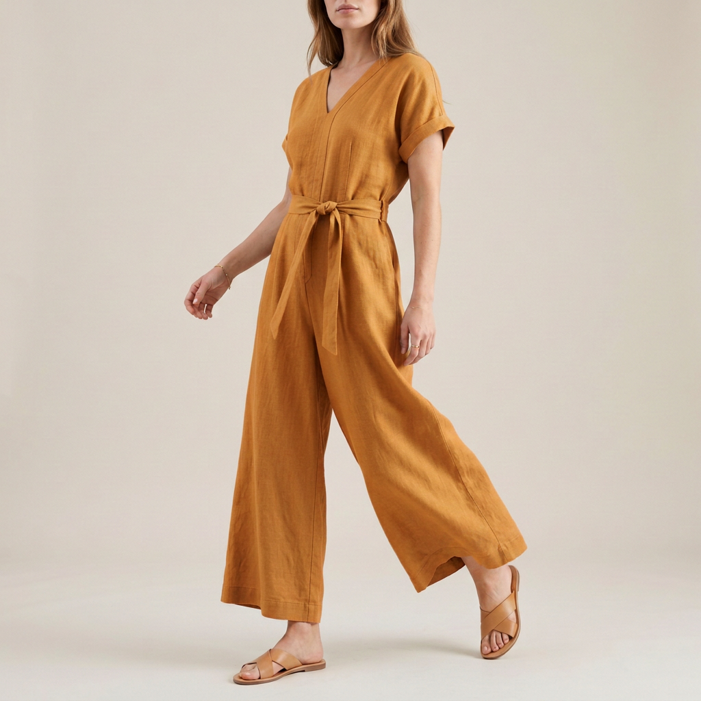 Sea Green Wide Leg Jumpsuit