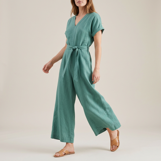 Sea Green Wide Leg Jumpsuit